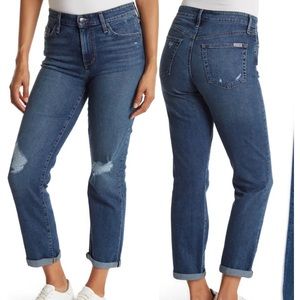 Joe's Jeans The Niki High Waist Ripped Roll Hem Boyfriend